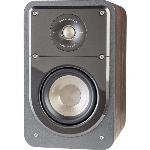  Polk Audio Signature Series S15 American Hi-Fi Home Theater Small Bookshelf Speakers - Pair (Classic Brown Walnut)