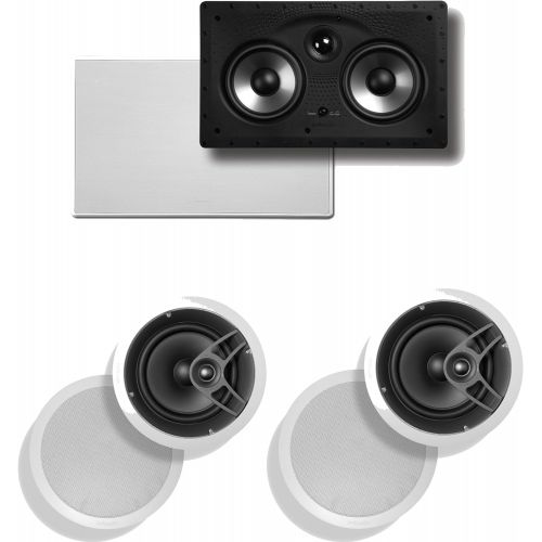  Polk Audio 255C-RT In-Wall Center Channel Speaker Plus (1) Pair of Polk Audio MC80 In-Ceiling Speakers