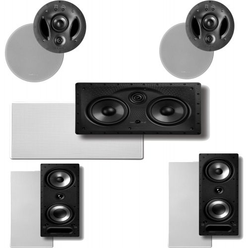  Polk Audio 900-LS High Performance In-Celing Speakers (Pair), Polk Audio 265-RT In-Wall Speakers (Pair) Plus A Polk Audio 255C-LS Center Channel Speaker