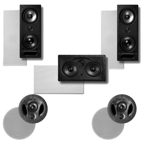  Polk Audio Surround System: Pair of 265-rt, 1 255c-rt In-wall, Pair of 90-rt