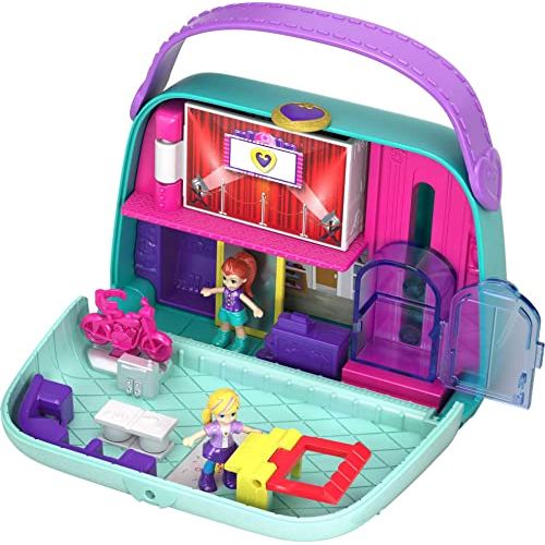 마텔 Polly Pocket Pocket World Mini Mall Escape Compact with Surprise Reveals, Micro Dolls & Accessories [Amazon Exclusive]