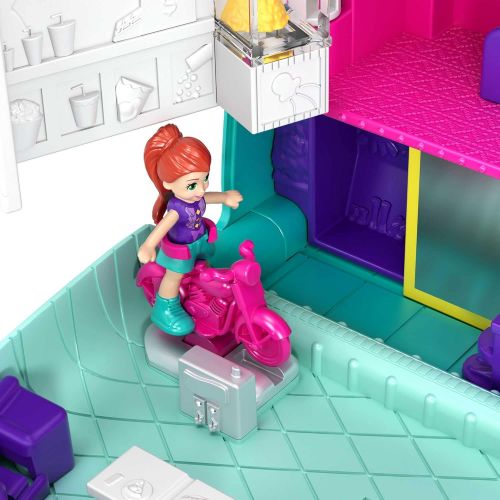 마텔 Polly Pocket Pocket World Mini Mall Escape Compact with Surprise Reveals, Micro Dolls & Accessories [Amazon Exclusive]