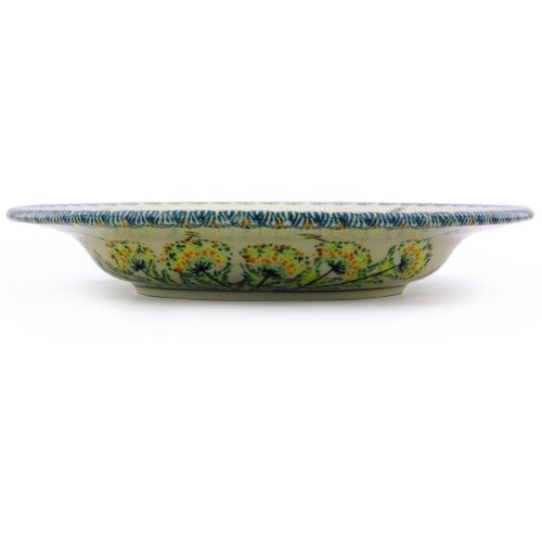  Polmedia Polish Pottery Polish Pottery Pasta Bowl 9½-inch (Yellow Dandelions Theme) + Certificate of Authenticity