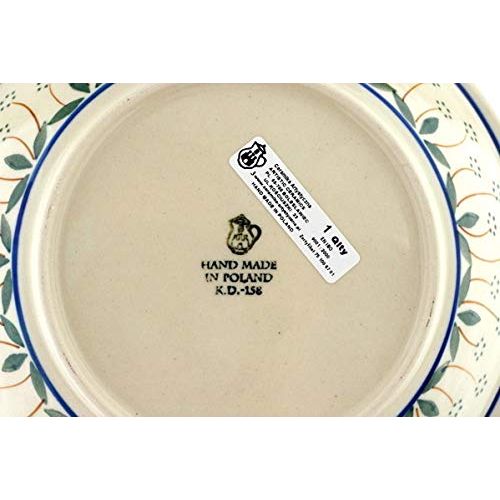  Polmedia Polish Pottery Polish Pottery 8¼-inch Pasta Bowl made by Ceramika Artystyczna (Springing Daisies Theme) + Certificate of Authenticity