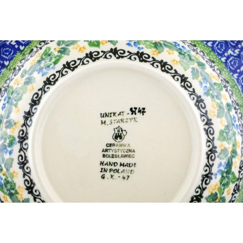  Polmedia Polish Pottery Polish Pottery 9¼-inch Pasta Bowl made by Ceramika Artystyczna (Delightful Theme Theme) Signature UNIKAT + Certificate of Authenticity