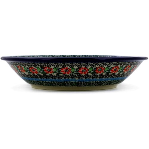  Polmedia Polish Pottery Polish Pottery 8¼-inch Pasta Bowl made by Ceramika Artystyczna (Windmill Meadow Theme) Signature UNIKAT + Certificate of Authenticity