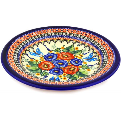  Polmedia Polish Pottery Polish Pottery Pasta Bowl 9-inch Spring Splendor UNIKAT