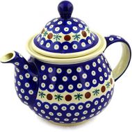 Polmedia Polish Pottery Polish Pottery 6 cups Tea or Coffee Pot (Mosquito Theme) + Certificate of Authenticity