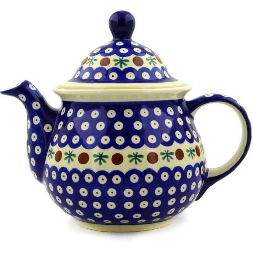  Polmedia Polish Pottery Polish Pottery 6 cups Tea or Coffee Pot (Mosquito Theme) + Certificate of Authenticity