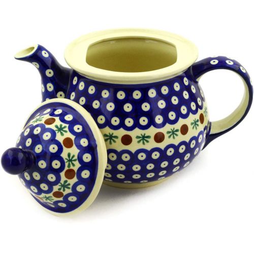  Polmedia Polish Pottery Polish Pottery 6 cups Tea or Coffee Pot (Mosquito Theme) + Certificate of Authenticity