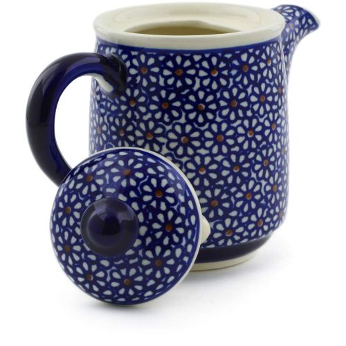  Polmedia Polish Pottery Polish Pottery 15 oz Tea or Coffee Pot (Daisy Dreams Theme) + Certificate of Authenticity