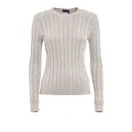 Polo Ralph Lauren Twist knit Pima cotton grey sweater