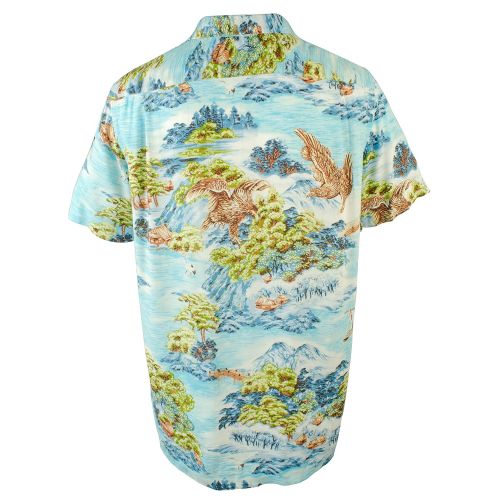 폴로랄프로렌 Polo Ralph Lauren Mens Landscape Hawaiian Print Short Sleeve Camp Shirt