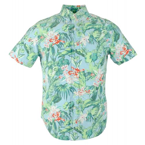 폴로랄프로렌 Polo Ralph Lauren Mens Hawaiian Print Short Sleeve Camp Shirt