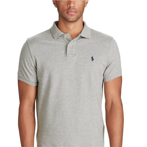 폴로랄프로렌 Polo Ralph Lauren Mens Classic Fit Mesh Polo Shirt (Large, Andover Heather)