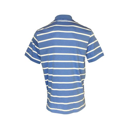 폴로랄프로렌 Polo Ralph Lauren Mens Classic Fit Mesh Polo Shirt (Large, Blue/White)