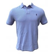 Polo Ralph Lauren Mens Classic Fit Mesh Polo Shirt (Medium, Blue New Harbour)
