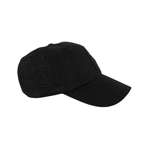 폴로랄프로렌 Polo Ralph Lauren Men's Big Pony Chino Cap, Black (One Size)