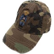 Polo Ralph Lauren Mens Teddy Bear Adjustable Ball Cap Hat (Camo/Flag Bear)