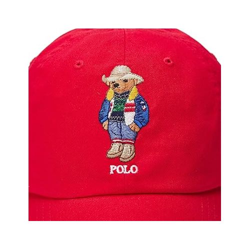 폴로랄프로렌 POLO RALPH LAUREN Mens Twill Polo Bear Baseball Cap red