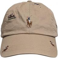 Polo Ralph Lauren Men's Distressed Pirate Polo Bear Cap (as1, Alpha, one_Size, Classic Khaki/Horse Embroidery)