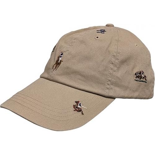 폴로랄프로렌 Polo Ralph Lauren Men's Distressed Pirate Polo Bear Cap (as1, Alpha, one_Size, Classic Khaki/Horse Embroidery)