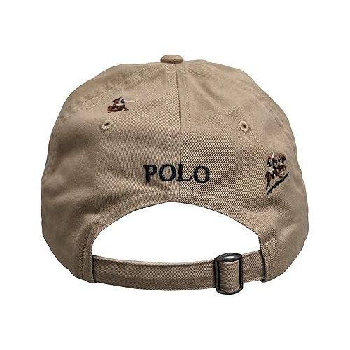 폴로랄프로렌 Polo Ralph Lauren Men's Distressed Pirate Polo Bear Cap (as1, Alpha, one_Size, Classic Khaki/Horse Embroidery)