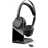 Poly Voyager Focus UC Wireless Headset for Computer w/Charge Stand (Plantronics) - Active Noise Canceling (ANC) - Connect PC/Mac/Mobile via Bluetooth - Works w/Microsoft Teams, Zoom -Amazon Exclusive