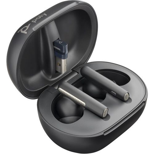  Poly Voyager Free 60+ UC Earbuds (Carbon Black)