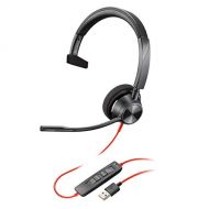 Poly (Plantronics + Polycom) Plantronics Blackwire 3310 USB A Wired, Single Ear (Mono) Headset with Boom Mic USB A to Connect to Your PC and/or Mac Works with Teams, Zoom &