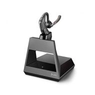 Poly (Plantronics + Polycom) Plantronics Voyager 5200 Office with One Way Base (Poly) Bluetooth Single Ear (Monaural) Headset Noise Canceling Connect to Your Desk Phone Works with Teams, Zoom & More