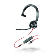 Poly (Plantronics + Polycom) Plantronics Blackwire 3315 Wired, Single Ear (Mono) Headset with Boom Mic, USB A/3.5mm to Connect to Your PC, Mac, Cell Phone Works with Teams (Certified), Zoom & More