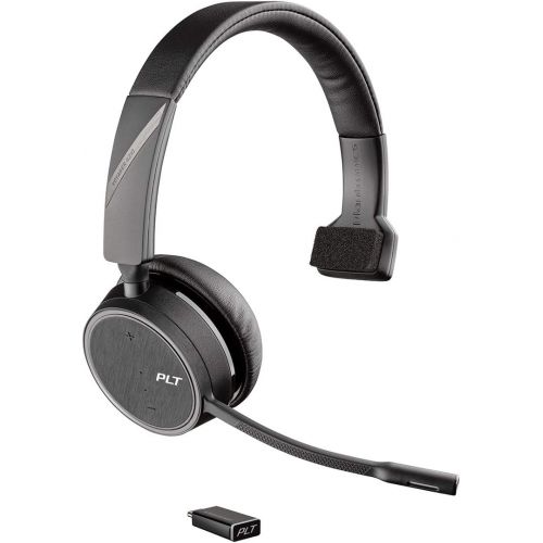  Poly (Plantronics + Polycom) Plantronics Voyager 4210 UC USB A (Poly) Bluetooth Single Ear (Monaural) Headset Connect to PC, Mac, & Desk Phone Noise Canceling Works with Teams, Zoom & more
