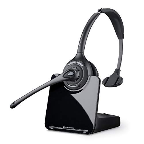  Poly (Plantronics + Polycom) Poly CS510 Support Convertible Wireless Headset (Plantronics) Over the Head One Ear/Monaural Headset DECT 6.0 Connects to Desk Phone Telephone Headset