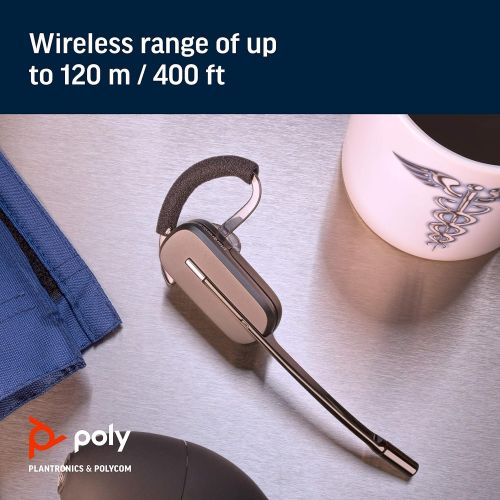 Poly (Plantronics + Polycom) Plantronics CS540 Wireless DECT Headset (Poly) Single Ear (Mono) Convertible (3 wearing styles) Connects to Desk Phone Noise Canceling Microphone