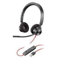 Poly (Plantronics + Polycom) Plantronics Blackwire 3320 USB A Wired, Dual Ear (Stereo) Headset with Boom Mic USB A to Connect to Your PC, Mac or Cell Phone Works with Teams, Zoom & More