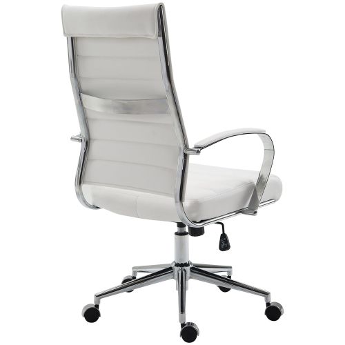  Poly and Bark Tremaine High Back Management Chair in White