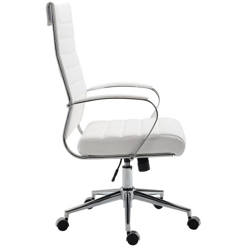  Poly and Bark Tremaine High Back Management Chair in White
