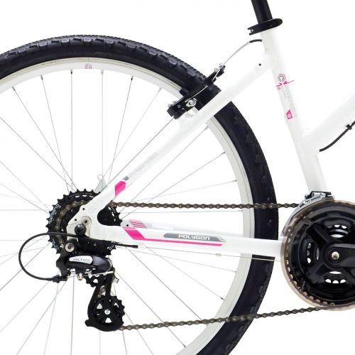  Polygon Bikes, Womens Premier 2, White/Pink, Hybrid Bike