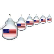 Polymer Products LLC 1601-USFLAG American Flag Six globe String light Set