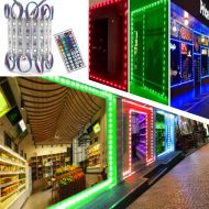 LED Storefront Lights, Pomelotree 40ft 80 Pieces Waterproof Decorative Light for Letter Advertising Signs, 4 Set 5050 SMD LED Light Module Storefront Window Strip Light(RGB Light)