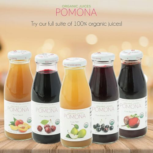  Pomona Organic POMONA Pure Tart Cherry Juice, 8.4 Ounce Bottle (Pack of 12), Cold Pressed Organic Juice,...