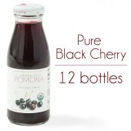 Pomona Organic POMONA Pure Black Cherry Juice, 8.4 oz Bottle (Pack of 12), Cold Pressed Organic Juice, Non-GMO,...