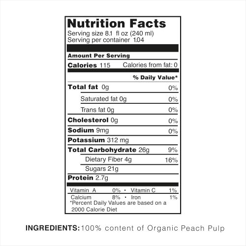  Pomona Organic POMONA Pure Peach Juice, 8.4 Ounce Bottle (Pack of 12), Cold Pressed Organic Juice, Non-GMO,...
