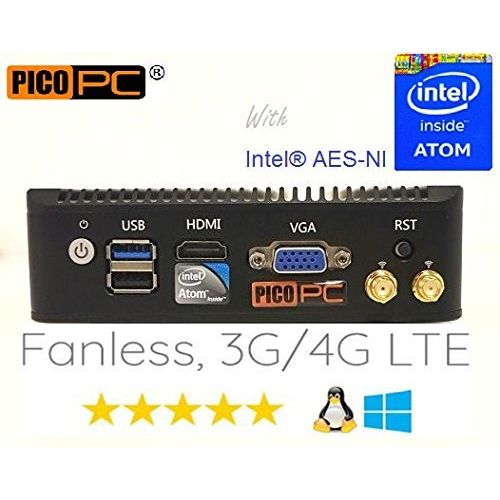  Pondesk Perfect pfSense, Sophos, Untangle, Ubuntu, ClearOS, Freebsd, Monowall, Debian etc Intel AES-NI Atom E3845 4 LAN with WiFi LTE HD Fanless Firewall Appliance Router(4GB RAM,120GB mSA