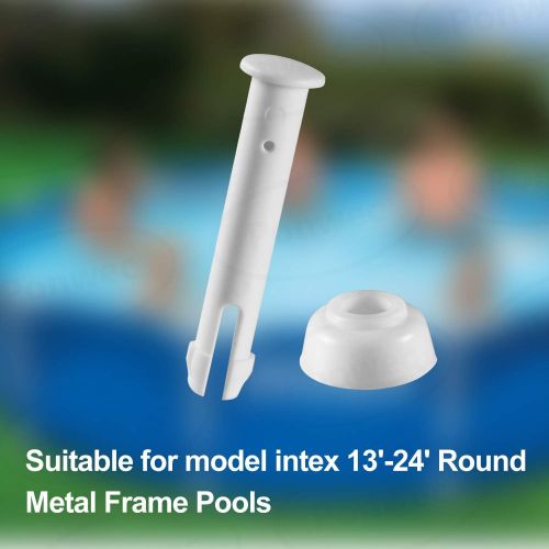  Ponwec 12 PCS Plastic Pool Joint Pins 10312 (2.36in) for Intex Rubber Pool Seals & Prism Frame Pools with Extra Rubber Seals Pool Replacement Parts