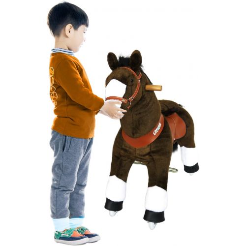  PonyCycle Pony Cycle Riding Horse Chocolate Brown with White Hoof- Med. Riding Horse