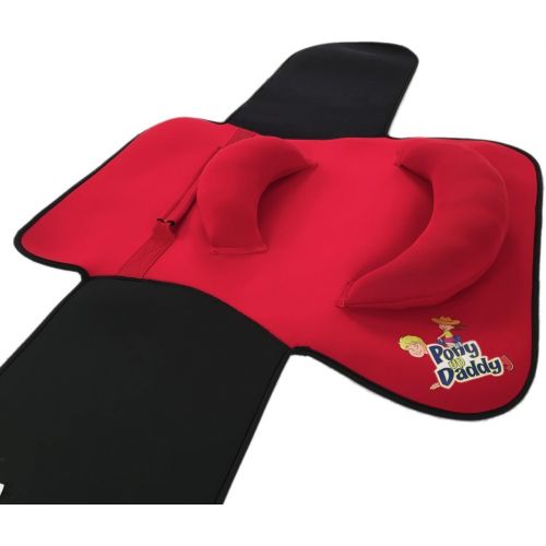  Pony Up Daddy - Neoprene Parent Saddle with Easy Close Strap - Features Padded Seat and Grab Handle for Safe and Comfortable Play Pony Rides - Fits Up to 50 Chest Size - Raider Red