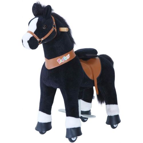  PonyCycle Official Ride On Horse Zebra No Battery No Electricity Mechanical Zebra White & Black Medium for Age 4-9