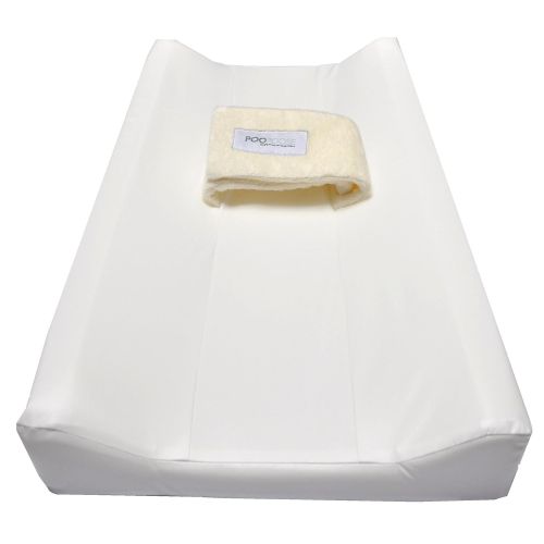  PooPoose Wiggle Free Diaper Changing Pad/ Changing Table Pad, White, 16 X 32 X 3.5